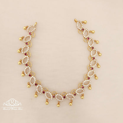 necklace silver white stones necklace-k52 92.5 silver ramala jewelry / ramala collections