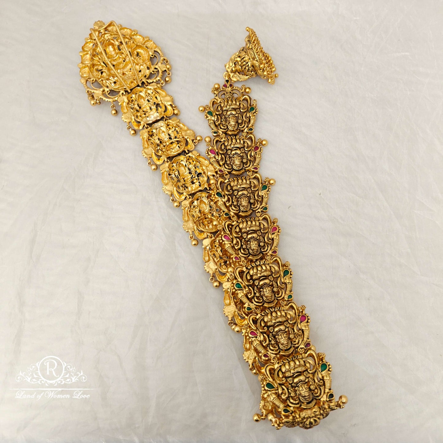 Silver Lakshmi Devi Model Jada Design-RCZ51