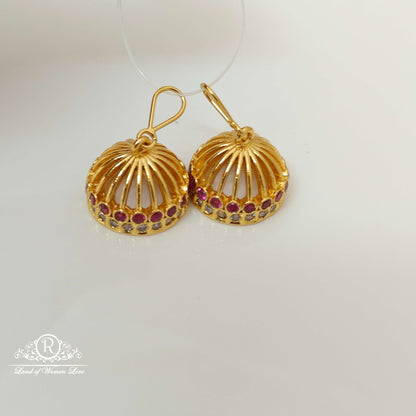 Silver Hanging Design jhumkas-RCK201