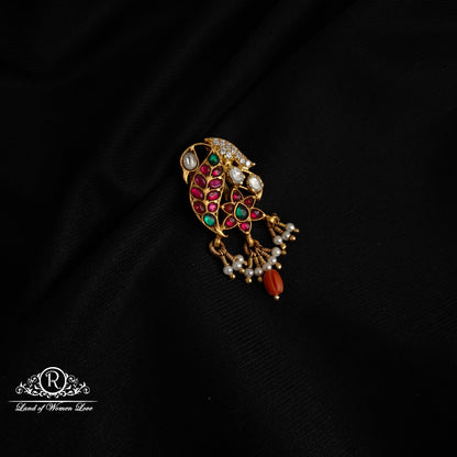 pendant silver peacock kundan pendant kundan 92.5 silver ramala jewelry / ramala collections
