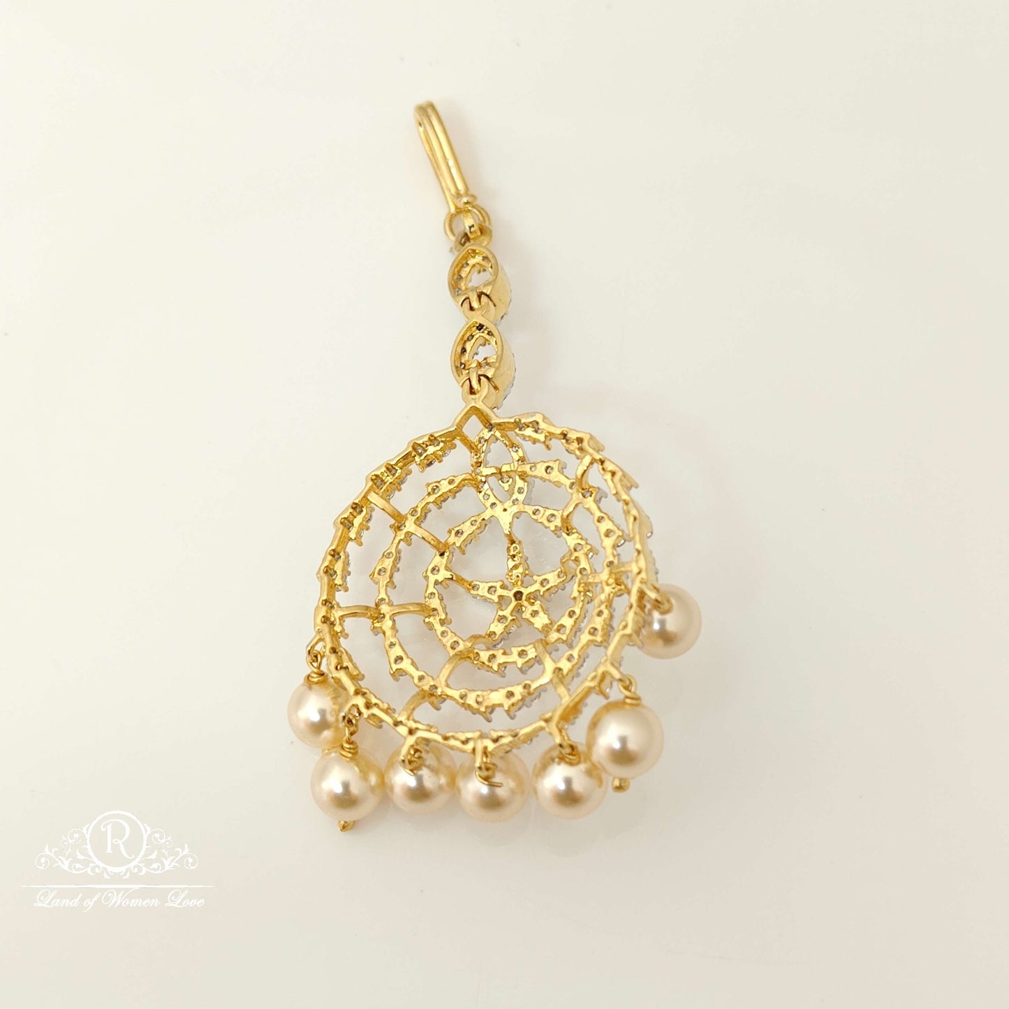 Silver Diamond Replica Design CZ-Stones Tikkas-RCCP45