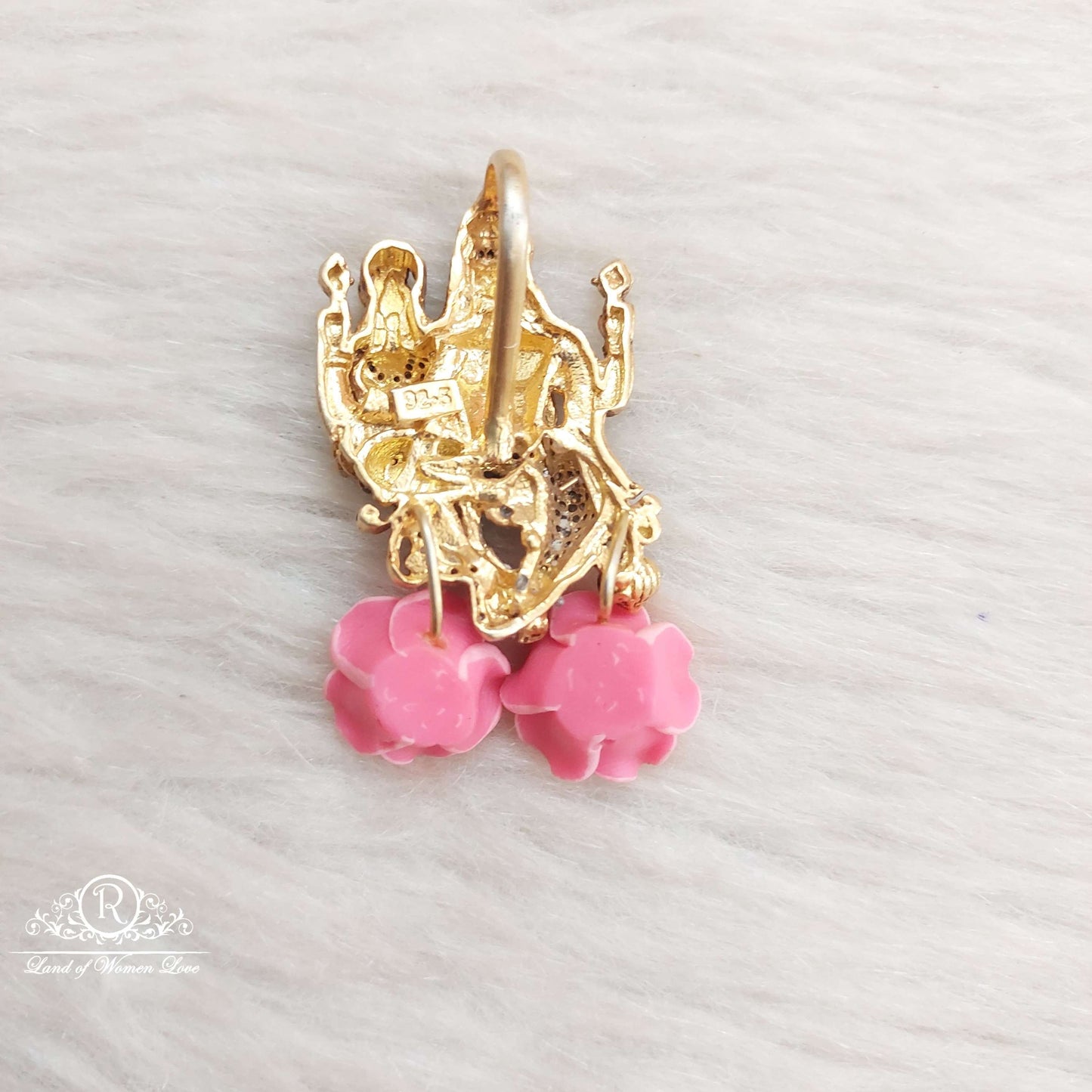 Silver Black CZ-Shiva Parvathi Locket-S772