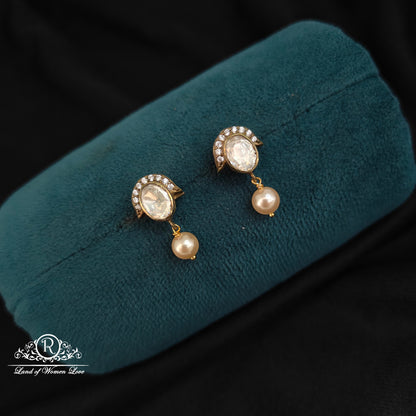 earrings 92.5 silver victorian earrings with pearl hanging-rccp327 pearl 92.5 silver ramala jewelry / ramala collections