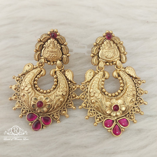 Silver Chandabali Earrings-C029