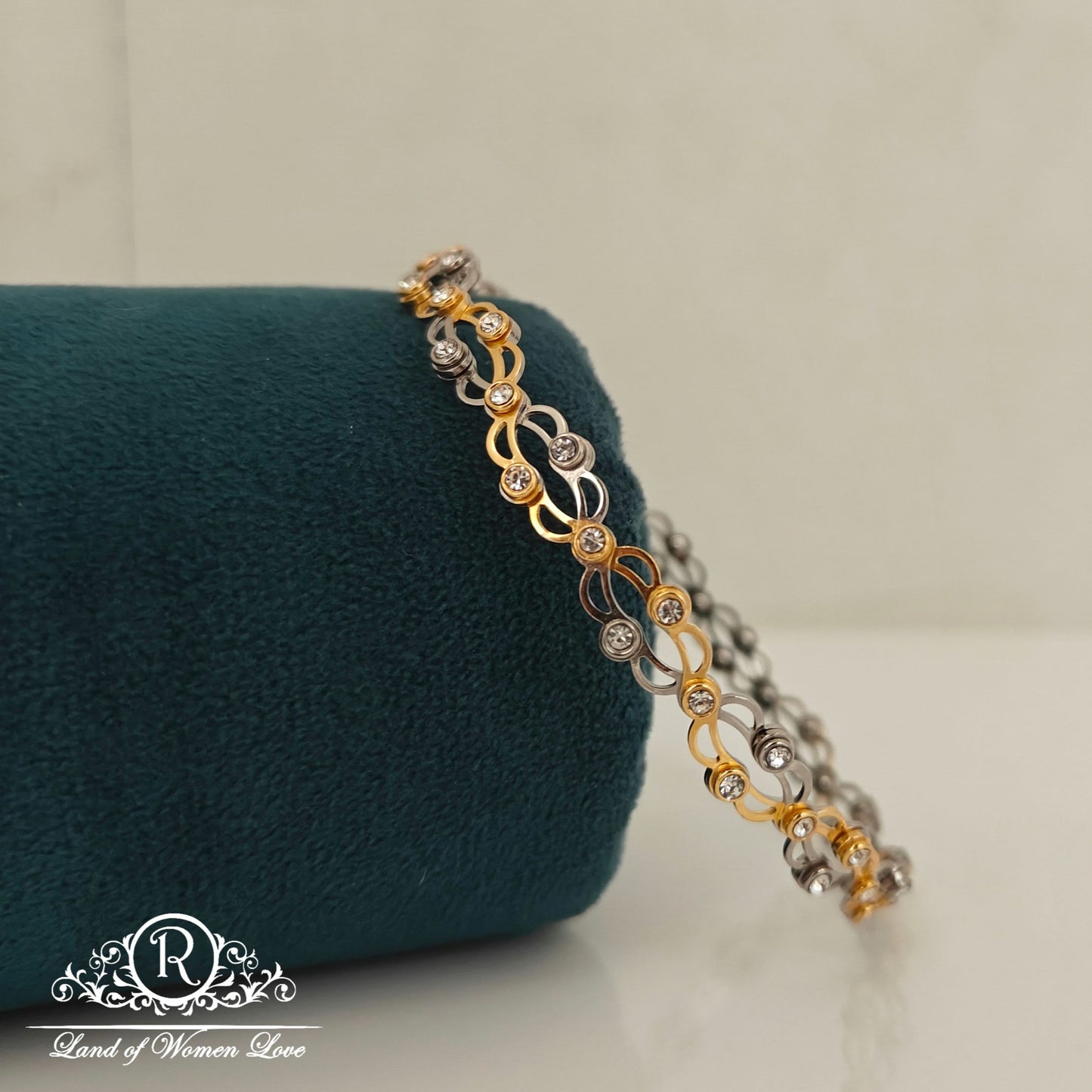 92.5 Silver 2in1 Adjustable ring cum Bangle-RCRA11