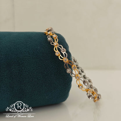 92.5 Silver 2in1 Adjustable ring cum Bangle-RCRA11