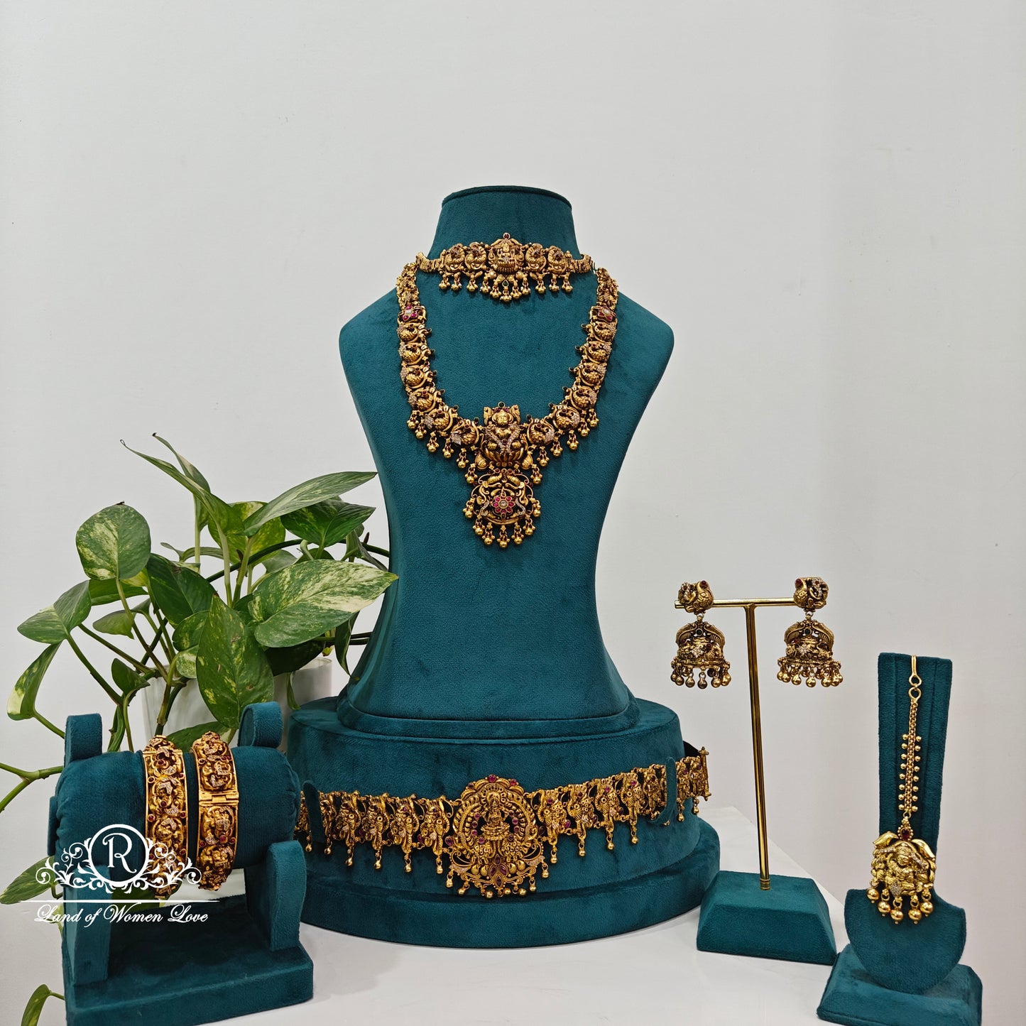 haram silver nakshi bridal set -set02 92.5 silver ramala jewelry / ramala collections