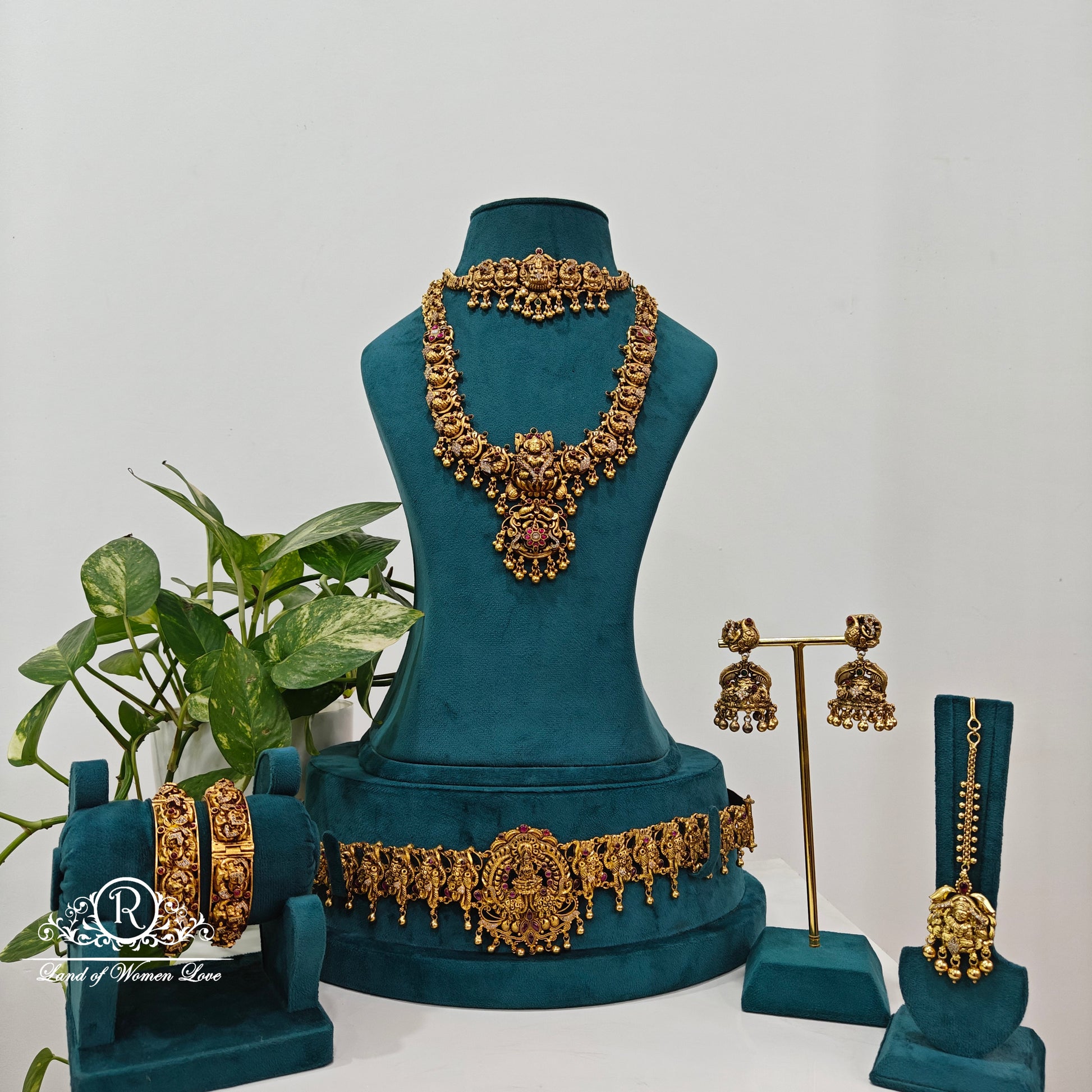 haram silver nakshi bridal set -set02 92.5 silver ramala jewelry / ramala collections