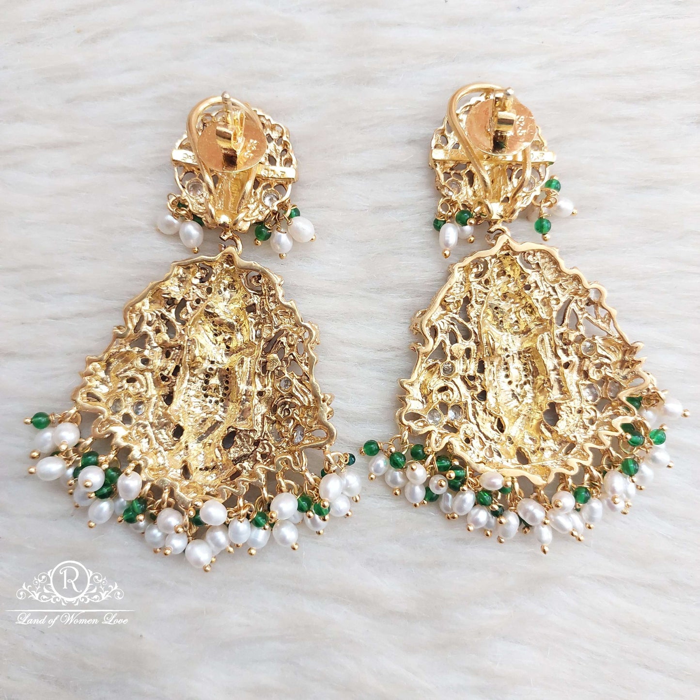 Silver Nakshi Dhasavathara Earrings -S902