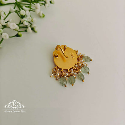 Simple and Cute kundan silver pendant -RCN15