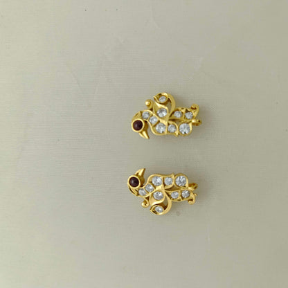 Silver peacock side locket-RCJR404