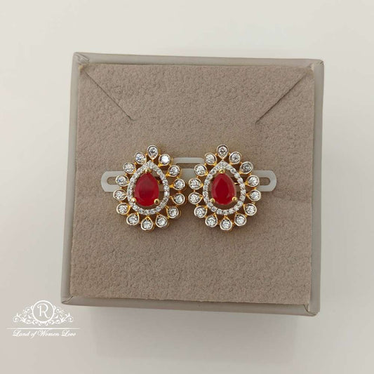 stud silver diamond replica design cz-stones earrings-rccp83 cz 92.5 silver ramala jewelry / ramala collections