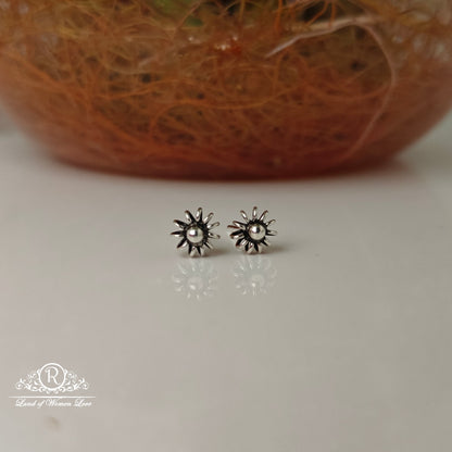 stud silver sun model kids earrings-rchs26 92.5 silver ramala jewelry / ramala collections