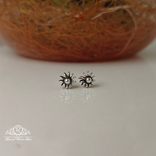 stud silver sun model kids earrings-rchs26 92.5 silver ramala jewelry / ramala collections