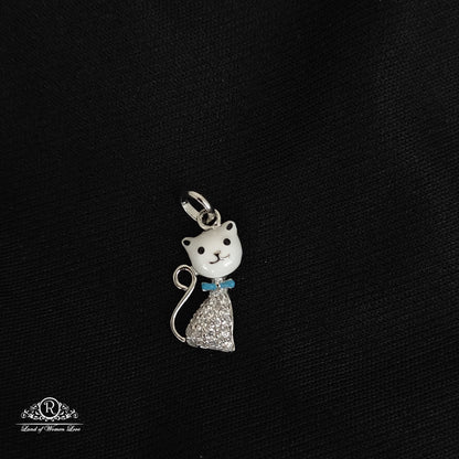 pendant silver cat pendant-rcrc24-2 cz 92.5 silver ramala jewelry / ramala collections