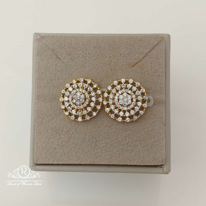 stud silver diamond replica design cz-stones earrings-rccp66 cz 92.5 silver ramala jewelry / ramala collections