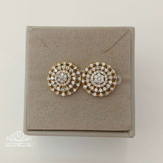 stud silver diamond replica design cz-stones earrings-rccp66 cz 92.5 silver ramala jewelry / ramala collections