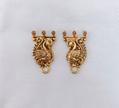 Silver base gold polish side lockets -RCV206