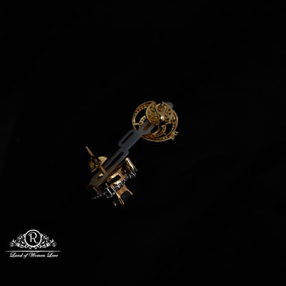 Silver CZ- stone earrings -RCDS429