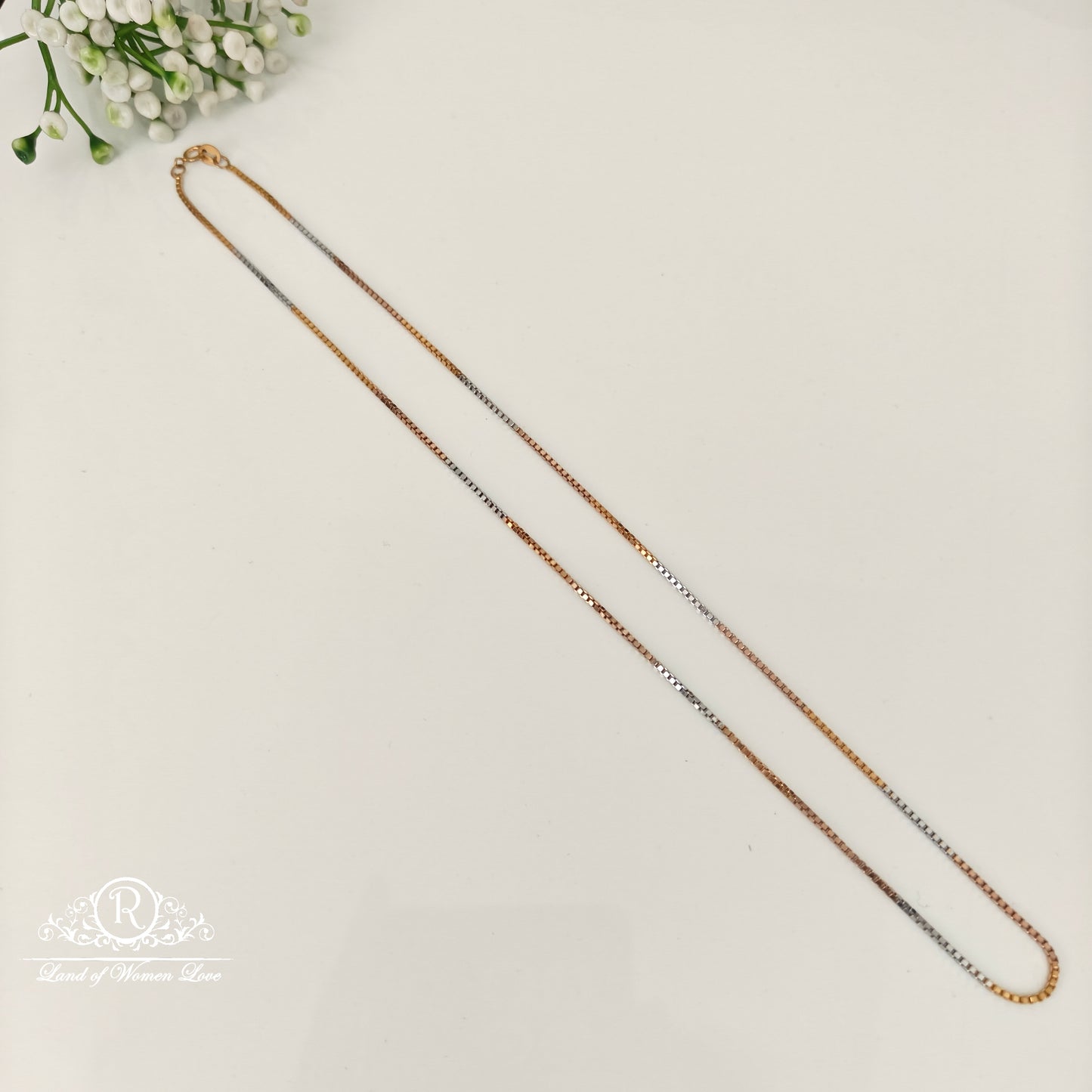 chain 92.5 silver imported italian 2 tone chain-rcra132 92.5 silver ramala jewelry / ramala collections