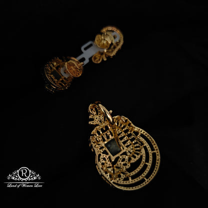 Silver CZ- stone pendant -RCDS421