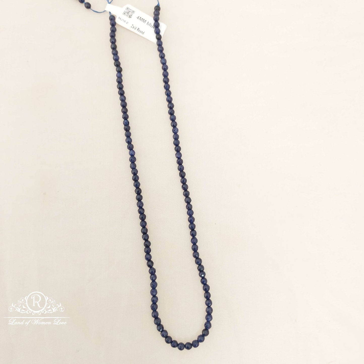 4MM Blue Zaid Round Beads-MJ10-2