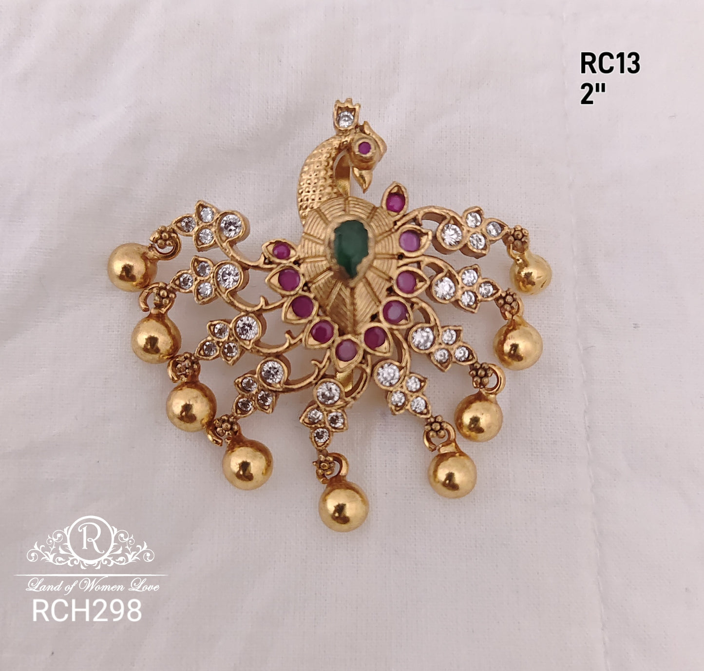 silver base gold polish locket design -rch298 92.5 silver ramala jewelry / ramala collections