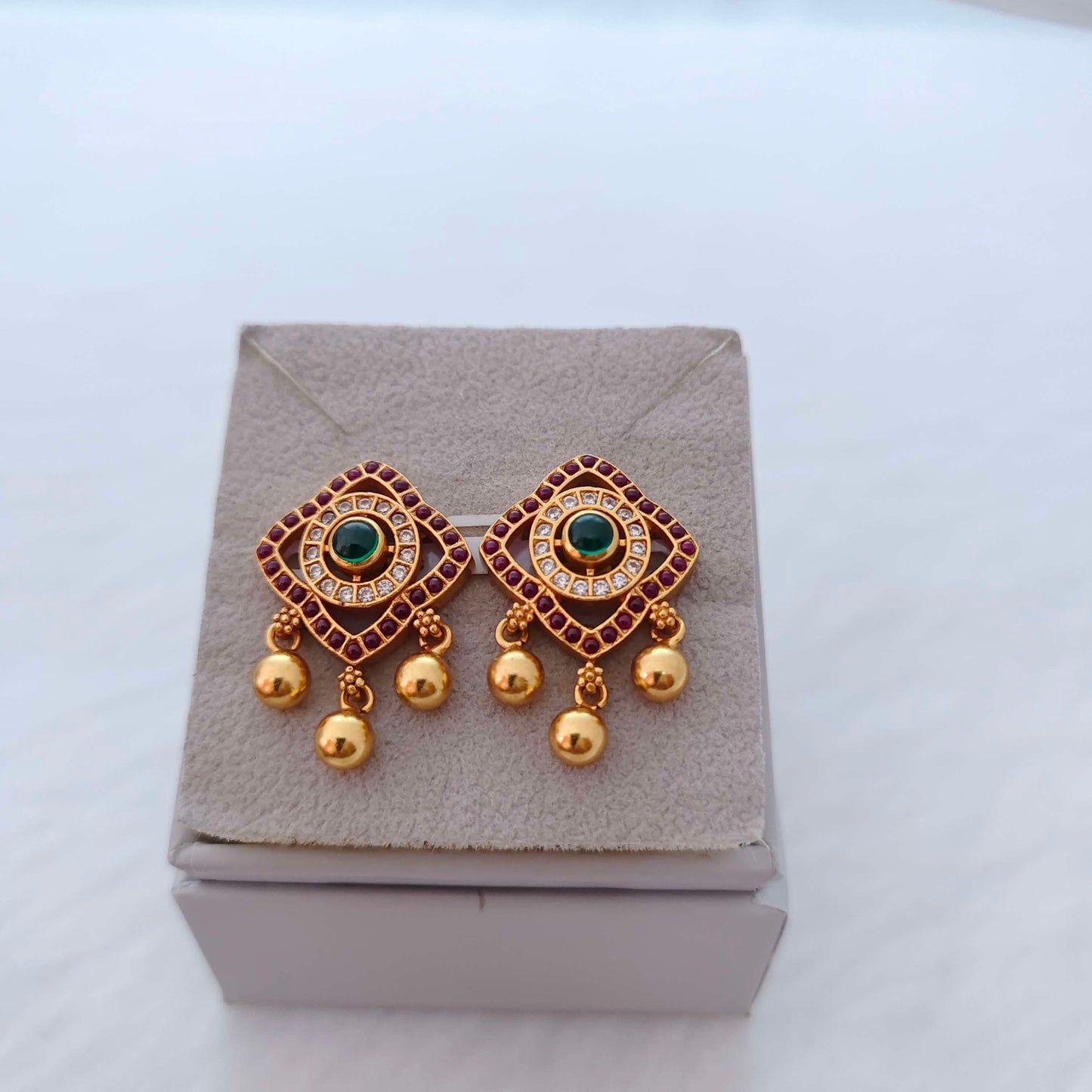 earrings silver earrings -rcc189 ruby 92.5 silver ramala jewelry / ramala collections