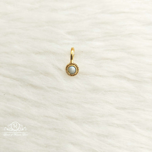 nose pin silver nose pins-sa509-7 pearl 92.5 silver ramala jewelry / ramala collections
