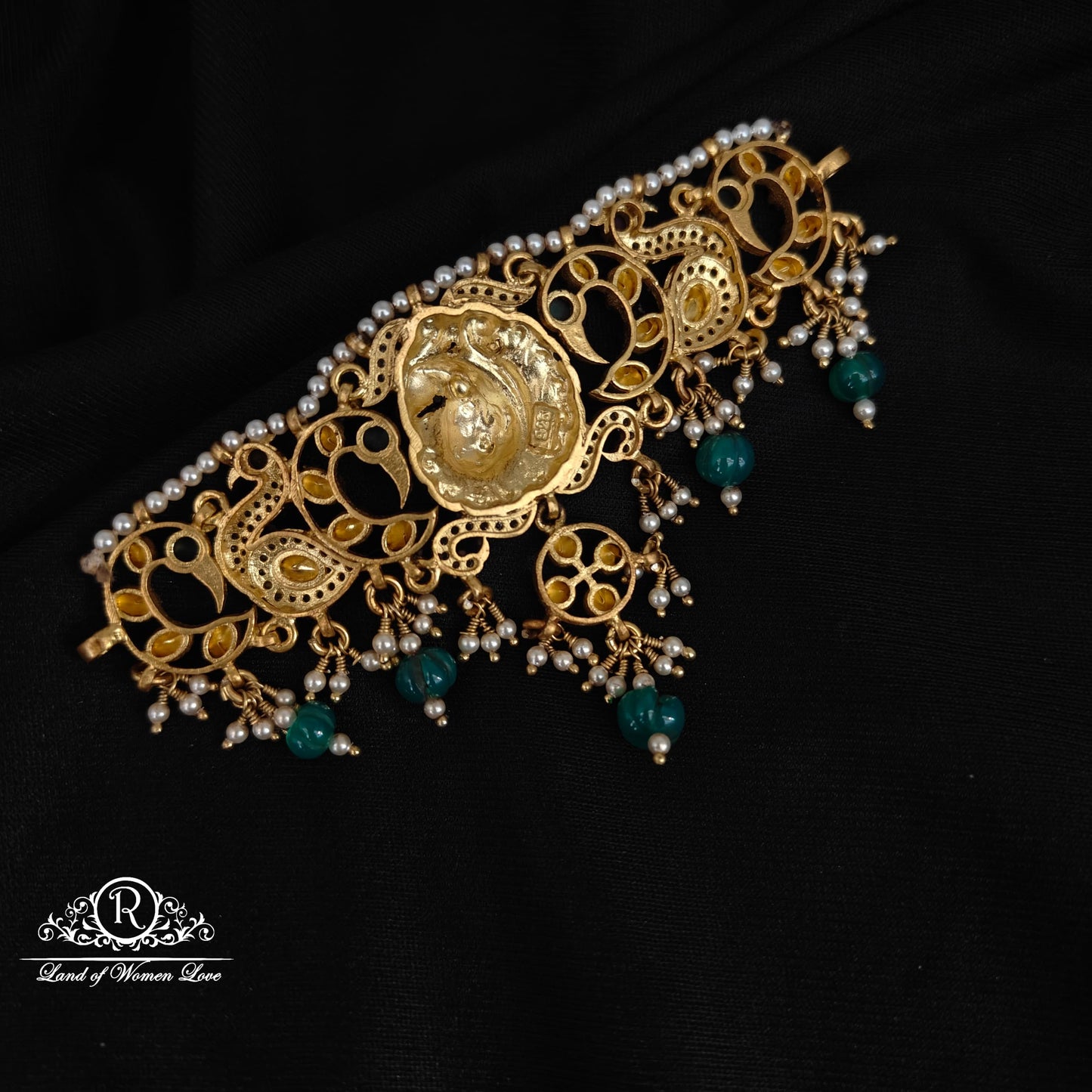 Silver peacock design chocker -RCDS245