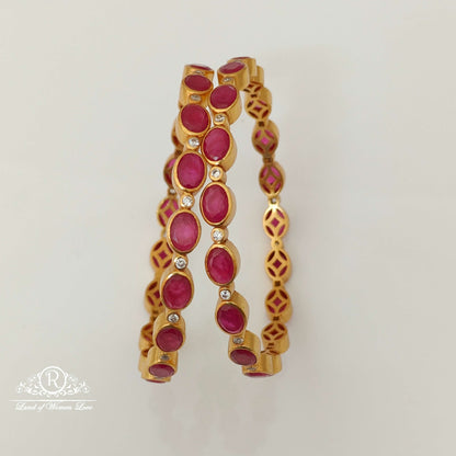 bangle silver kempu stones design bangles-rccp28 92.5 silver ramala jewelry / ramala collections