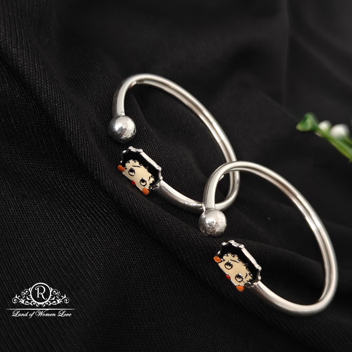 bangle silver baby kada or brackets- rcrc2 92.5 silver ramala jewelry / ramala collections