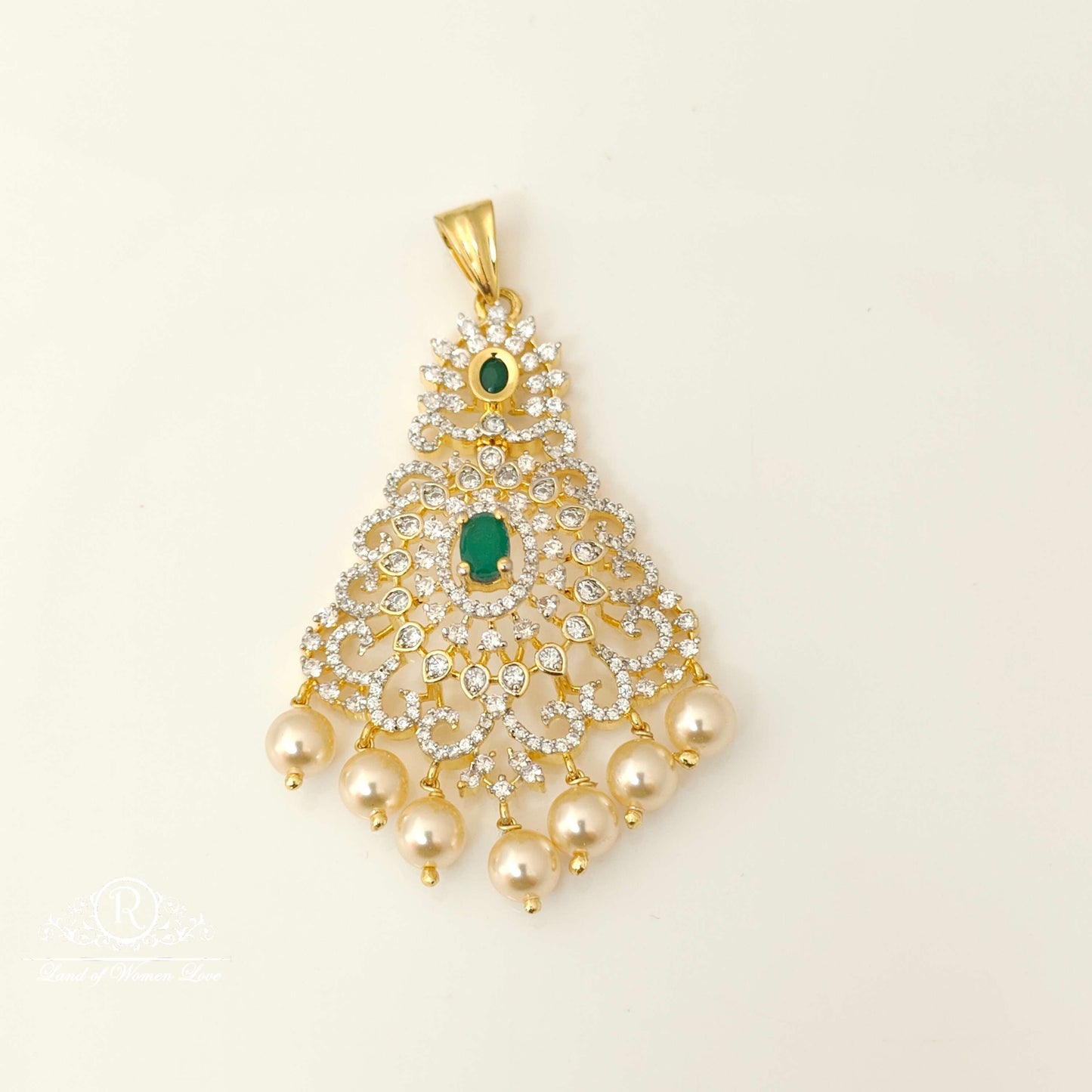 Silver Diamond Replica Design CZ-Stones Locket-RCCP47