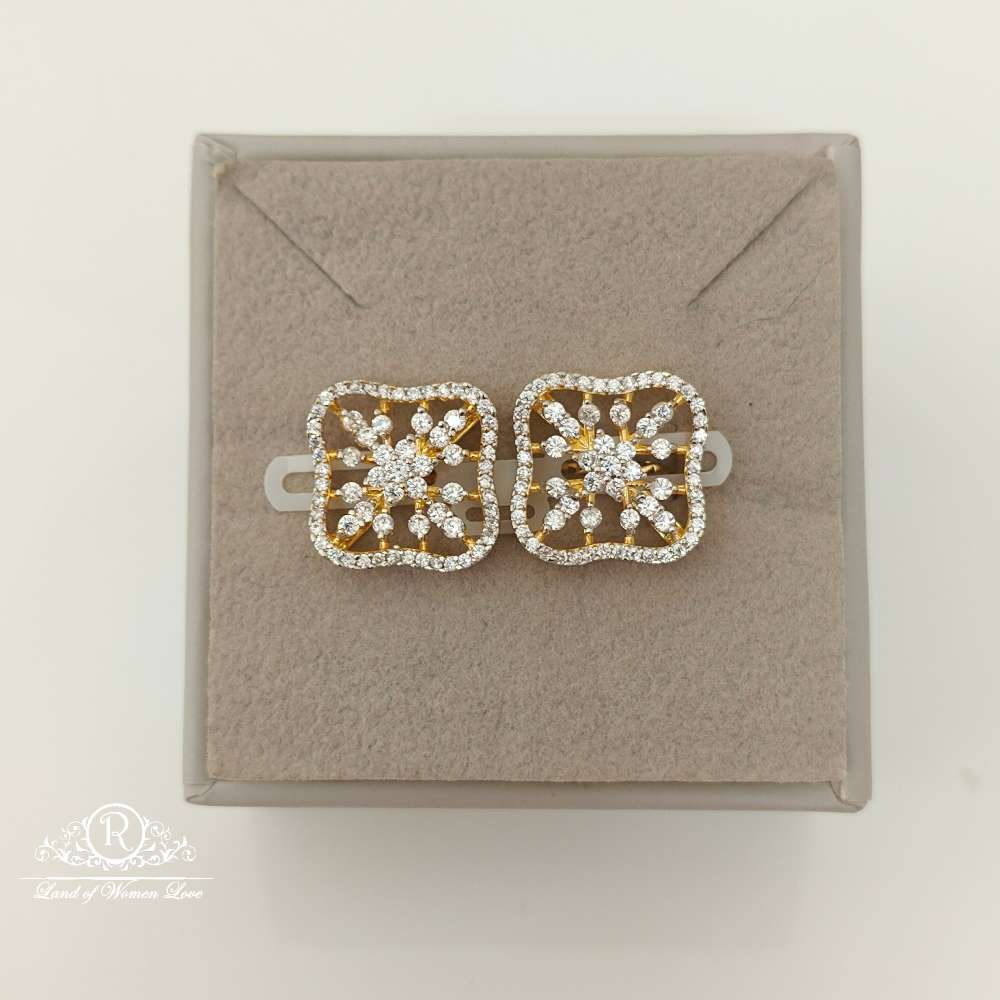 stud silver diamond replica design cz-stones earrings-rccp74 cz 92.5 silver ramala jewelry / ramala collections