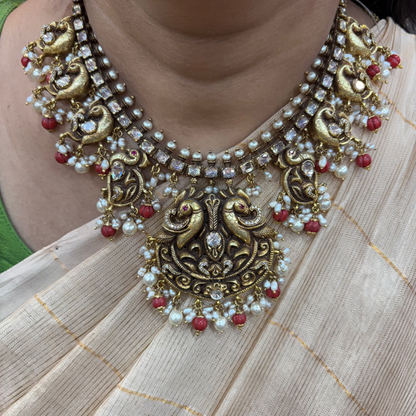 92.5 silver simple and Cute necklace with earrings set -RCDS080RCM832