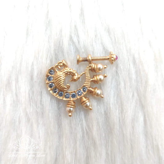 silver nose pins-ra93 92.5 silver ramala jewelry / ramala collections