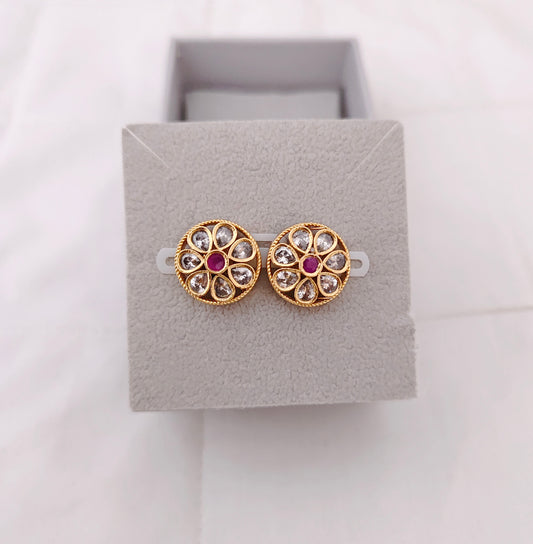 earrings silver base gold polish earrings -rcm548 92.5 silver ramala jewelry / ramala collections