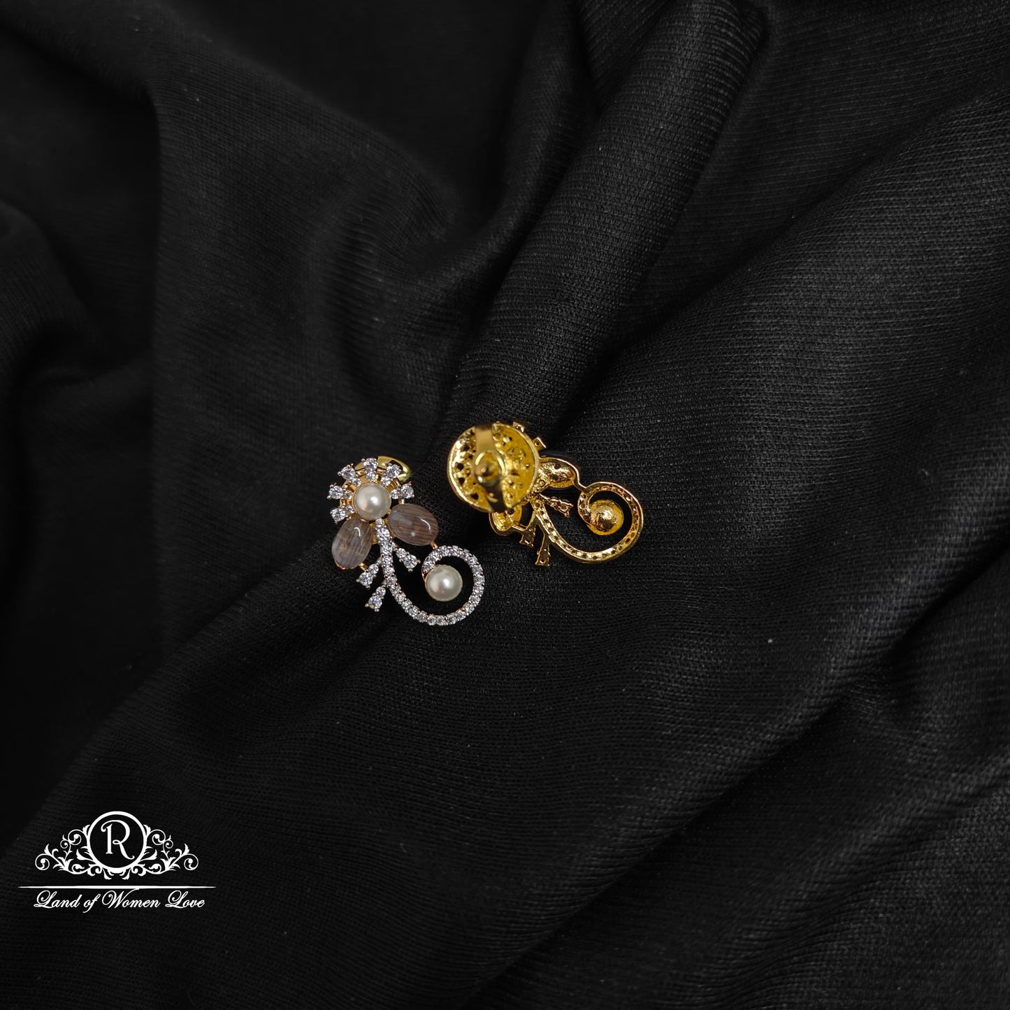 Silver pearl gem stone necklace-RCCP258