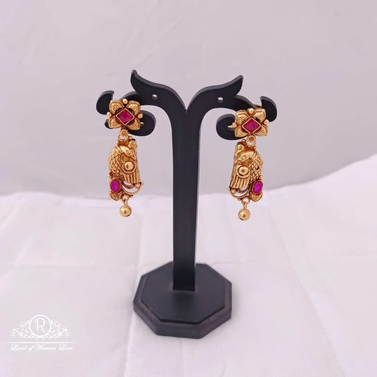 earrings silver cz-gold polish earrings -rcp007 cz 92.5 silver ramala jewelry / ramala collections