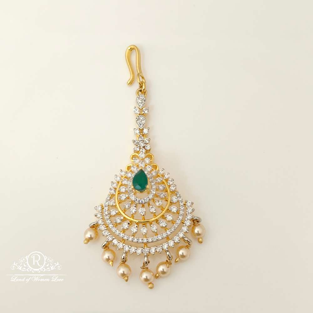 silver diamond replica design cz-stones tikkas-rccp36 cz 92.5 silver ramala jewelry / ramala collections