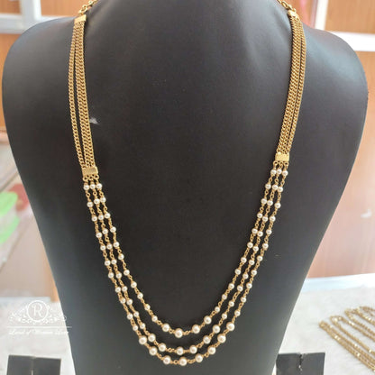Silver pearl chain-RI18