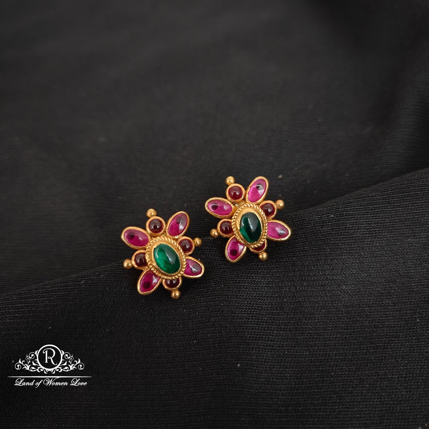 92.5 Silver Kundans Changeable earrings-RCCP407