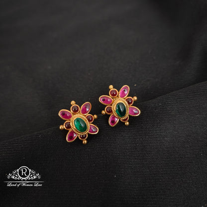 92.5 Silver Kundans Changeable earrings-RCCP407