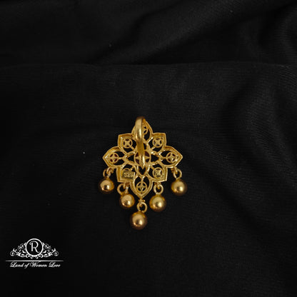 Silver navaratna pendant