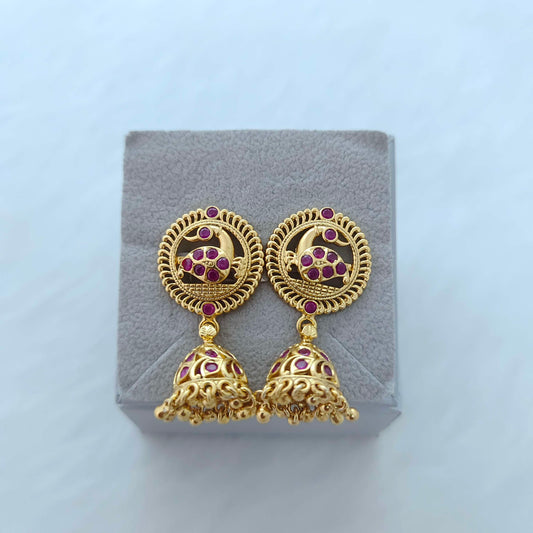 jhumka silver peacock jhumka-rcc138 92.5 silver ramala jewelry / ramala collections