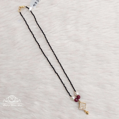 Silver Black Beads-S838