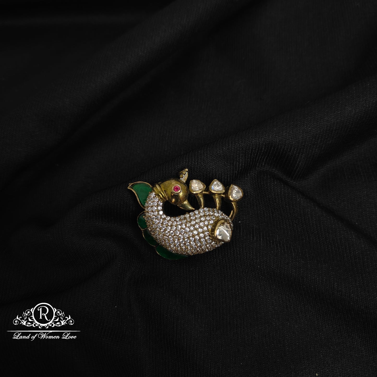 pendant 92.5 silver peacock design victorian side locket-rcp110 92.5 silver ramala jewelry / ramala collections