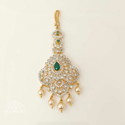 silver diamond replica design cz-stones tikkas-rccp39 cz 92.5 silver ramala jewelry / ramala collections