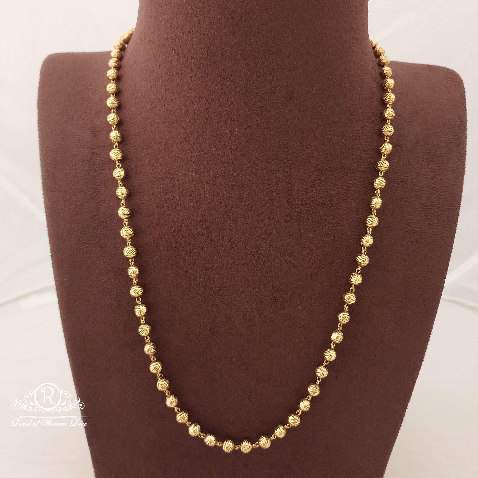 chain silver gold balls chain-v012-1 92.5 silver ramala jewelry / ramala collections