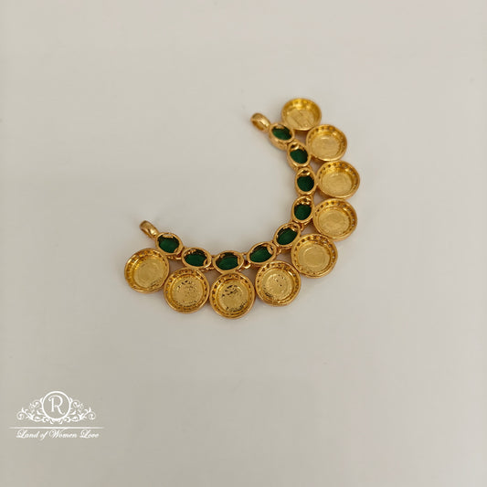 92.5 silver simple and Cute kasu with Lakshmi Devi Design mala locket  -RCDS380